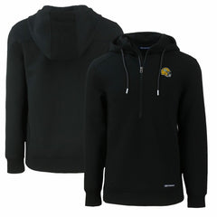 Green Bay Packers Cutter & Buck Helmet Roam Eco Half-Zip Recycled Pullover Hoodie Black - NFL
