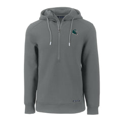 Philadelphia Eagles Cutter & Buck Helmet Roam Eco Half-Zip Recycled Pullover Hoodie Gray - NFL
