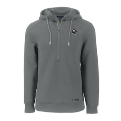 Pittsburgh Steelers Cutter & Buck Helmet Roam Eco Half-Zip Recycled Pullover Hoodie Gray - NFL