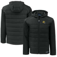 Green Bay Packers Cutter & Buck Helmet Big & Tall Evoke Hybrid Eco Softshell Recycled Full-Zip Jacket Black - NFL