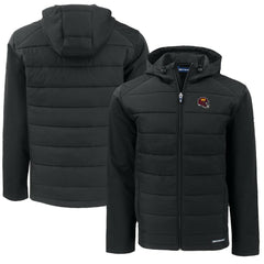 Washington Commanders Cutter & Buck Helmet Big & Tall Evoke Hybrid Eco Softshell Recycled Full-Zip Jacket Black - NFL