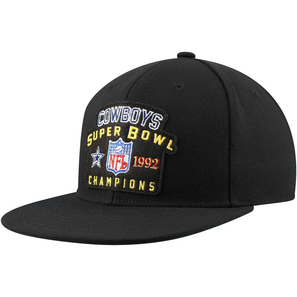 Dallas Cowboys 1992 NFL Super Bowl Champions Snapback Hat Black - Mitchell & Ness