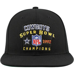 Dallas Cowboys 1992 NFL Super Bowl Champions Snapback Hat Black - Mitchell & Ness