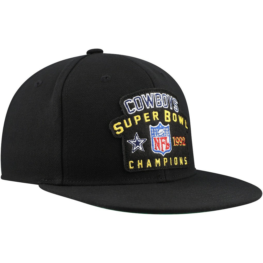 Dallas Cowboys 1992 NFL Super Bowl Champions Snapback Hat Black - Mitchell & Ness