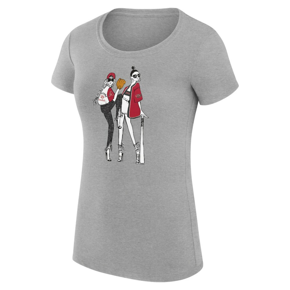 Arizona Diamondbacks G-III 4Her by Carl Banks Women's Super-Slim Fit Lightweight Baseball Girls T-Shirt On Sale