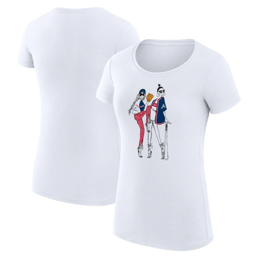 Atlanta Braves G-III 4Her by Carl Banks Women's Super-Slim Fit Lightweight Baseball Girls T-Shirt Near Me