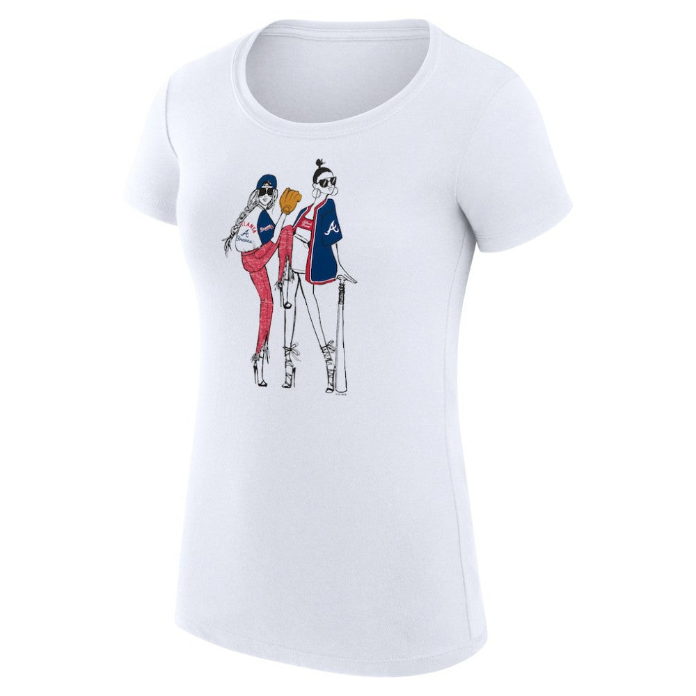 Atlanta Braves G-III 4Her by Carl Banks Women's Super-Slim Fit Lightweight Baseball Girls T-Shirt Near Me