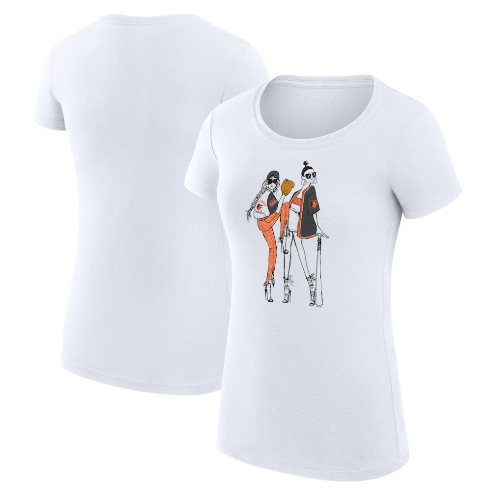 Baltimore Orioles G-III 4Her by Carl Banks Women's Super-Slim Fit Lightweight Baseball Girls T-Shirt Near Me