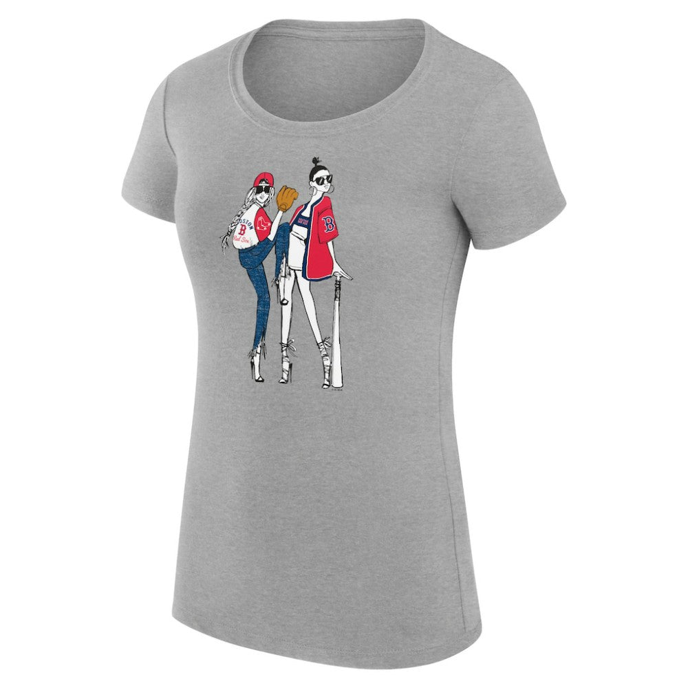 Boston Red Sox G-III 4Her by Carl Banks Women's Super-Slim Fit Lightweight Baseball Girls T-Shirt for sale