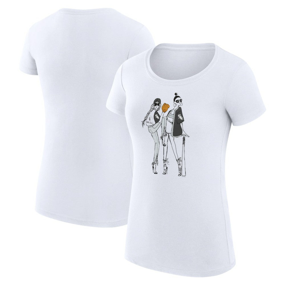 Chicago White Sox G-III 4Her by Carl Banks Women's Super-Slim Fit Lightweight Baseball Girls T-Shirt Clearance