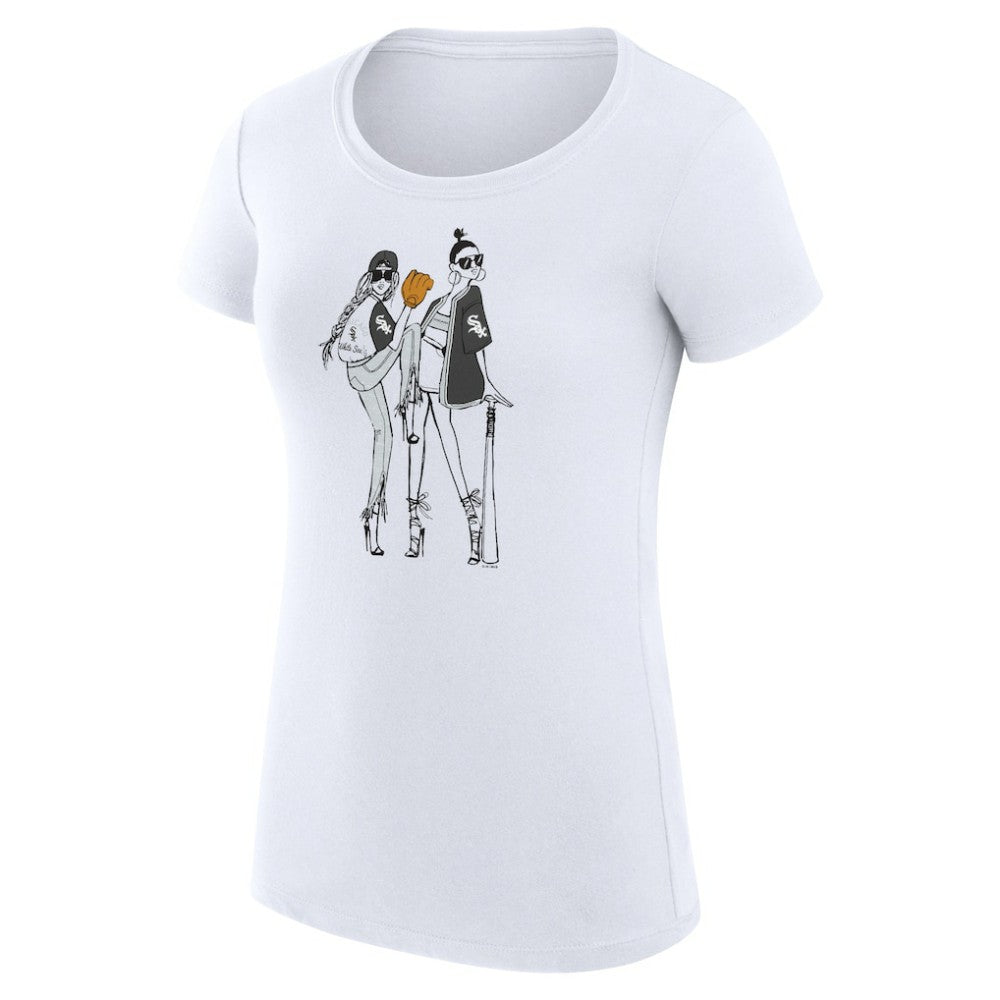 Chicago White Sox G-III 4Her by Carl Banks Women's Super-Slim Fit Lightweight Baseball Girls T-Shirt Clearance