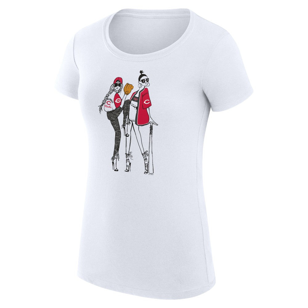 Cincinnati Reds G-III 4Her by Carl Banks Women's Super-Slim Fit Lightweight Baseball Girls T-Shirt Near Me