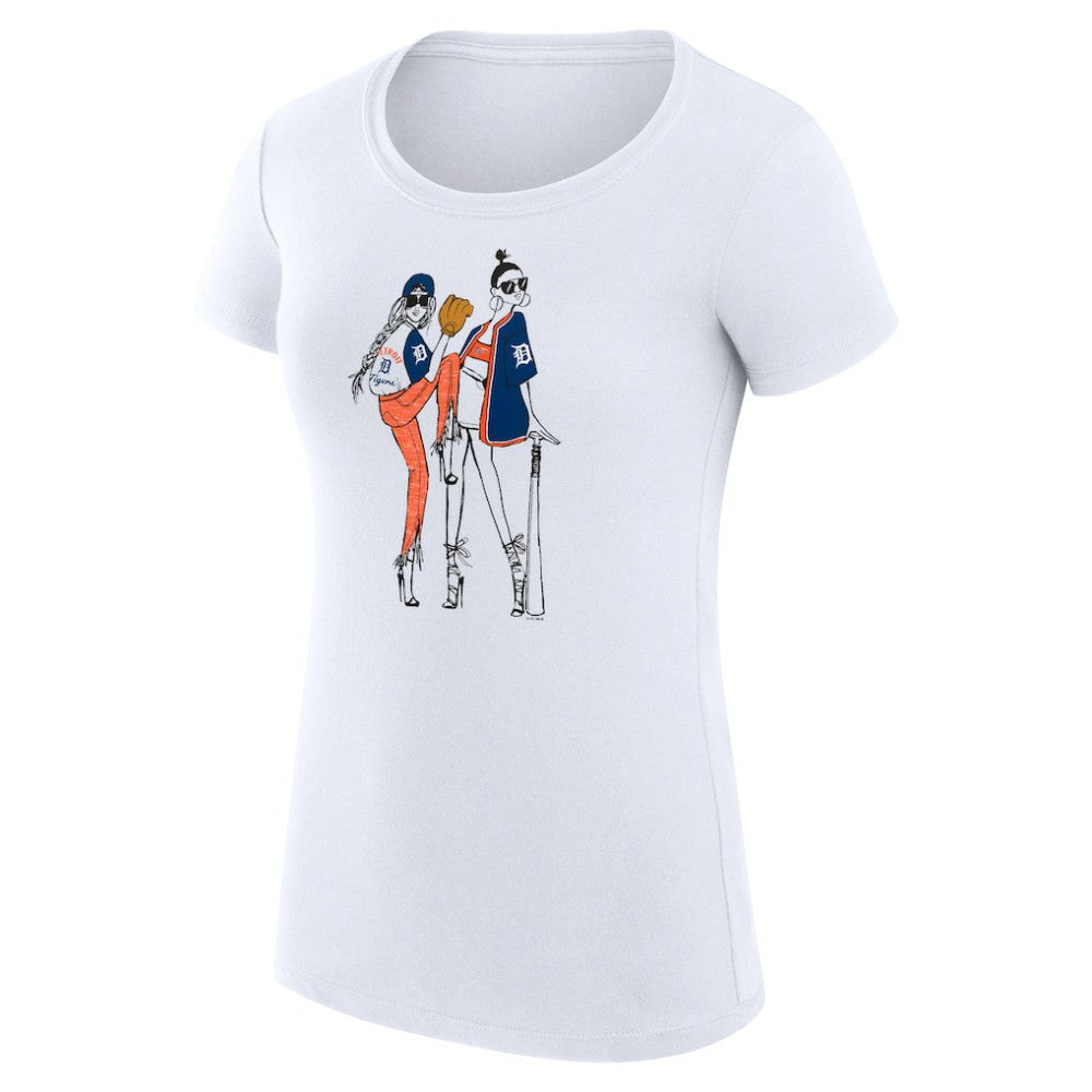 Detroit Tigers G-III 4Her by Carl Banks Women's Super-Slim Fit Lightweight Baseball Girls T-Shirt On Sale