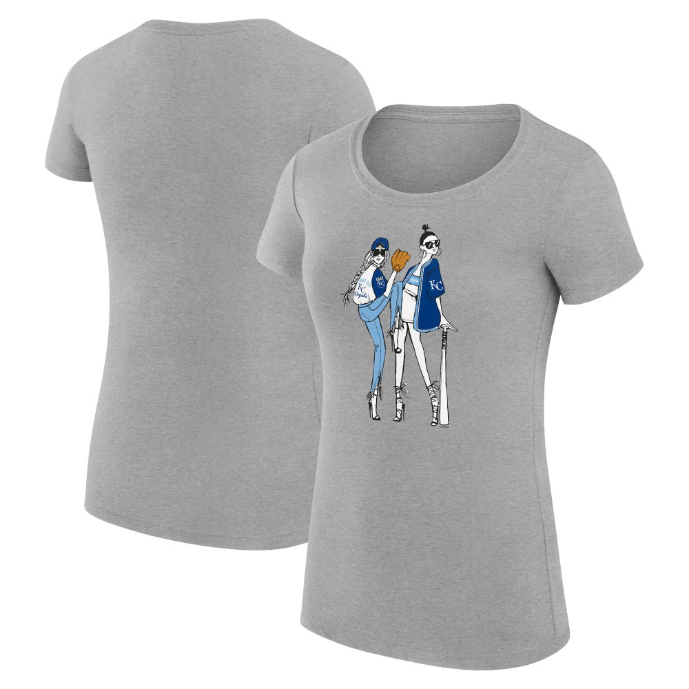 Kansas City Royals G-III 4Her by Carl Banks Women's Super-Slim Fit Lightweight Baseball Girls T-Shirt On Sale