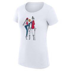 Los Angeles Angels G-III 4Her by Carl Banks Women's Super-Slim Fit Lightweight Baseball Girls T-Shirt On Sale