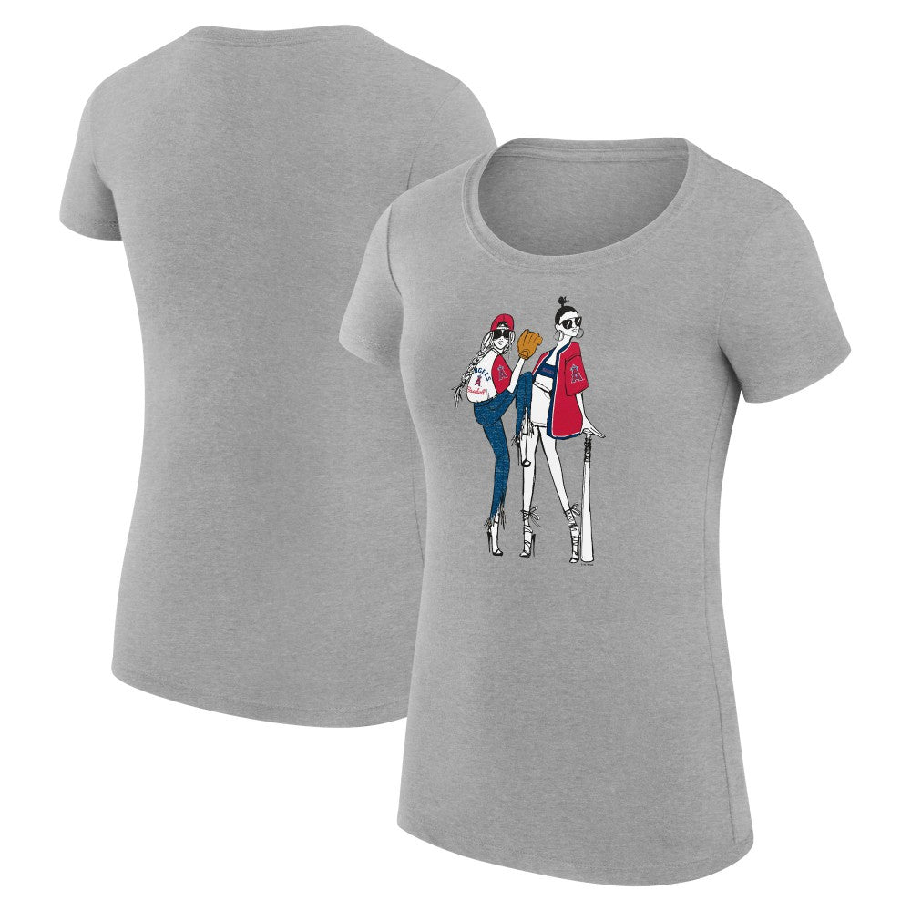 Los Angeles Angels G-III 4Her by Carl Banks Women's Super-Slim Fit Lightweight Baseball Girls T-Shirt Near Me