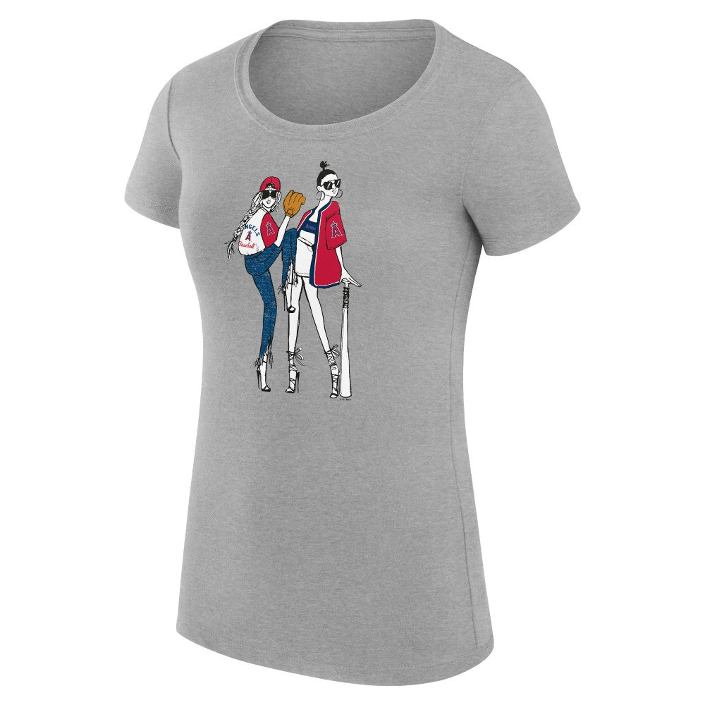 Los Angeles Angels G-III 4Her by Carl Banks Women's Super-Slim Fit Lightweight Baseball Girls T-Shirt Near Me