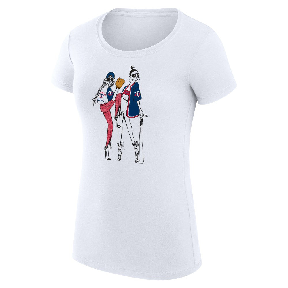 Minnesota Twins G-III 4Her by Carl Banks Women's Super-Slim Fit Lightweight Baseball Girls T-Shirt On Sale