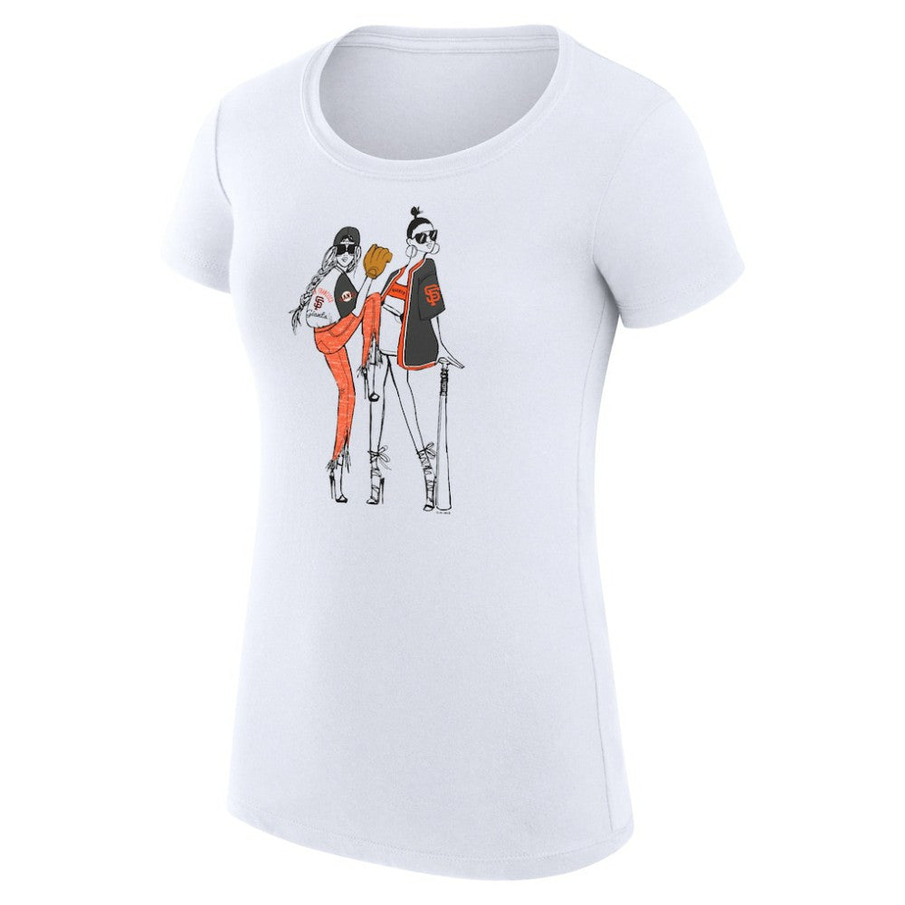 San Francisco Giants G-III 4Her by Carl Banks Women's Super-Slim Fit Lightweight Baseball Girls T-Shirt Clearance