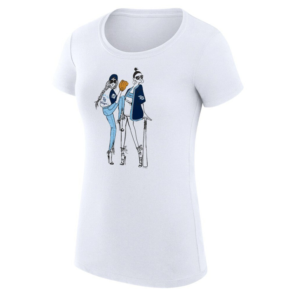 Tampa Bay Rays G-III 4Her by Carl Banks Women's Super-Slim Fit Lightweight Baseball Girls T-Shirt Near Me
