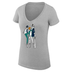 Seattle Mariners G-III 4Her by Carl Banks Women's Super-Slim Fit Lightweight Baseball V-Neck T-Shirt Lifestyle