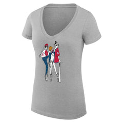 St. Louis Cardinals G-III 4Her by Carl Banks Women's Super-Slim Fit Lightweight Baseball V-Neck T-Shirt Lifestyle
