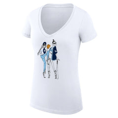 Tampa Bay Rays G-III 4Her by Carl Banks Women's Super-Slim Fit Lightweight Baseball V-Neck T-Shirt On Sale