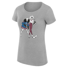 Colorado Avalanche - G-III 4Her by Carl Banks Women's Super-Slim Fit Lightweight Hockey Girls T-Shirt Heather Gray