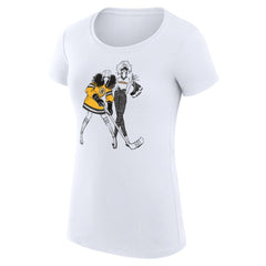 Boston Bruins G-III 4Her by Carl Banks Women's Super-Slim Fit Lightweight Hockey Girls T-Shirt White