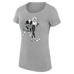 Los Angeles Kings - G-III 4Her by Carl Banks Women's Super-Slim Fit Lightweight Hockey Girls T-Shirt Heather Gray