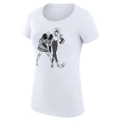 Los Angeles Kings - G-III 4Her by Carl Banks Women's Super-Slim Fit Lightweight Hockey Girls T-Shirt White