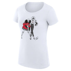 Ottawa Senators - G-III 4Her by Carl Banks Women's Super-Slim Fit Lightweight Hockey Girls T-Shirt White