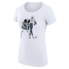 Winnipeg Jets - G-III 4Her by Carl Banks Women's Super-Slim Fit Lightweight Hockey Girls T-Shirt White