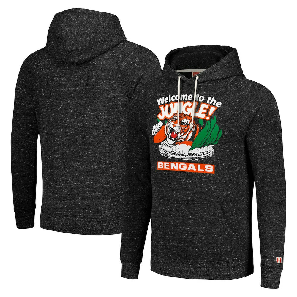 Cincinnati Bengals Homage Unisex Hyperlocal Raglan Pullover Hoodie Charcoal - NFL