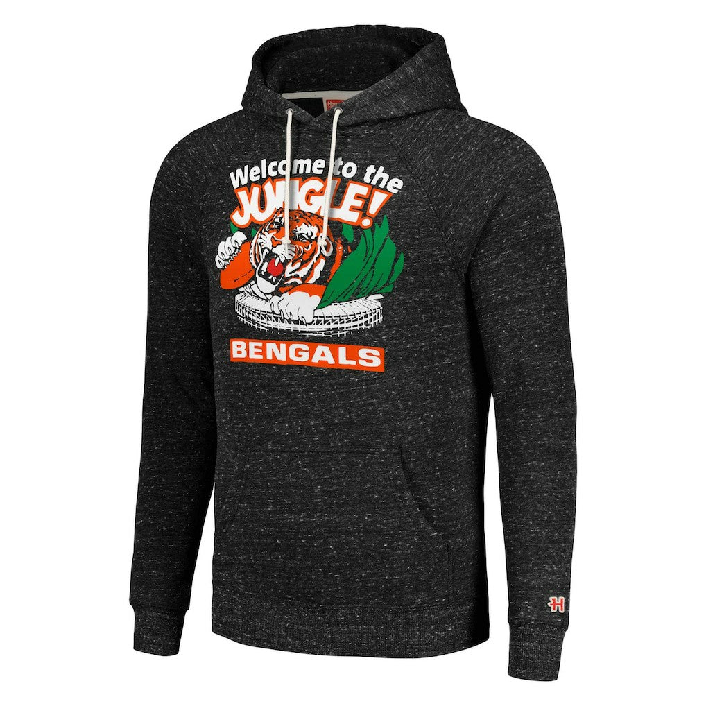Cincinnati Bengals Homage Unisex Hyperlocal Raglan Pullover Hoodie Charcoal - NFL