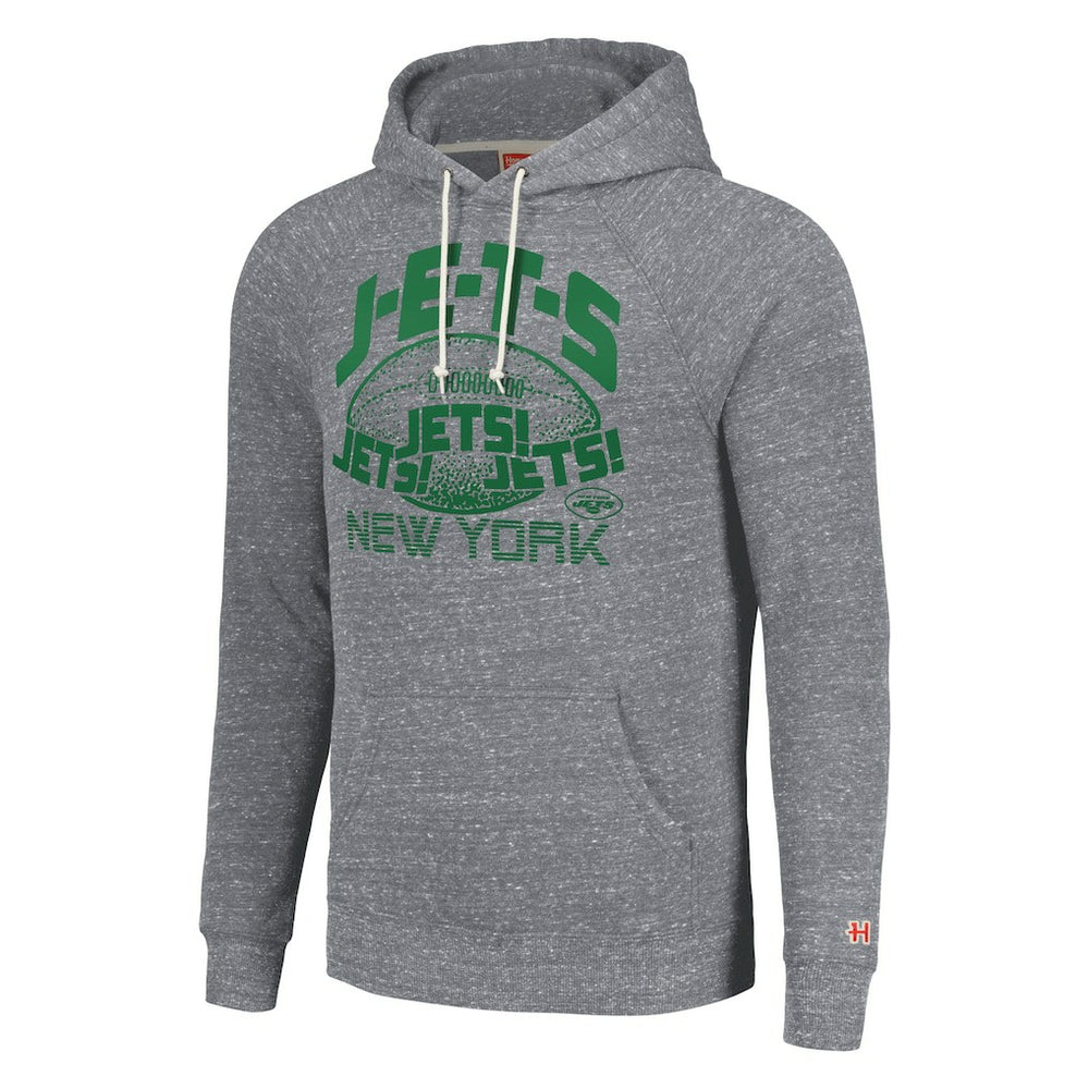 New York Jets Homage Unisex Hyperlocal Raglan Pullover Hoodie Gray - NFL