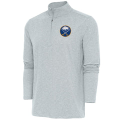 Buffalo Sabres - Antigua Hunk Quarter-Zip Pullover Top Heather Gray