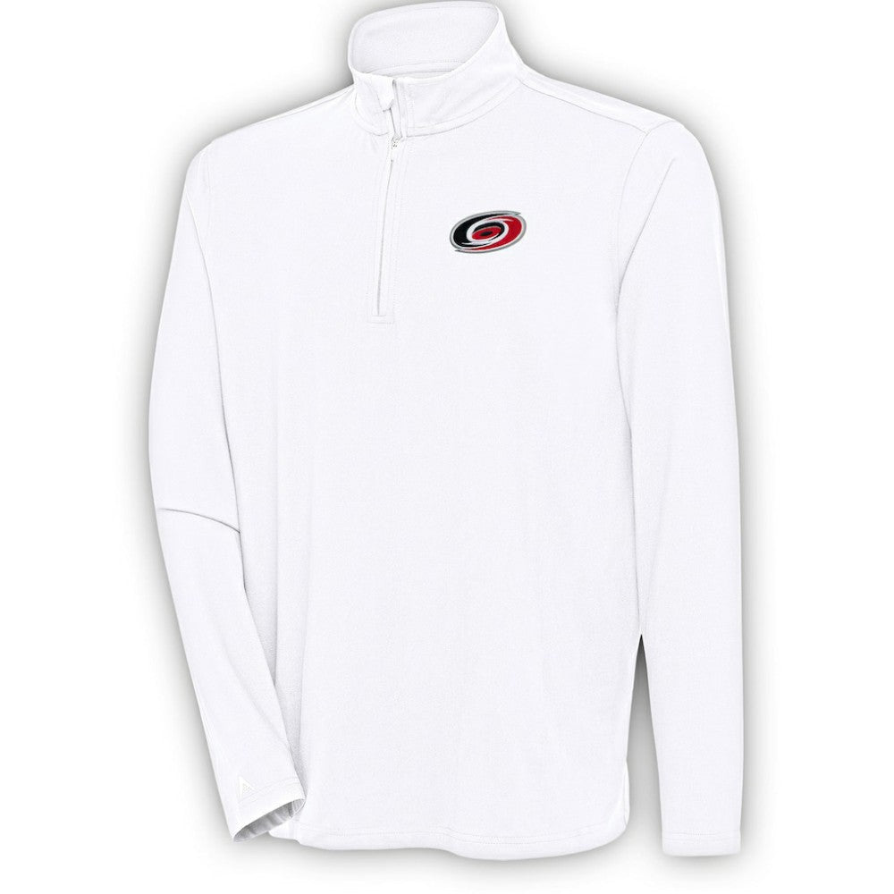 Carolina Hurricanes - Antigua Hunk Quarter-Zip Pullover Top White
