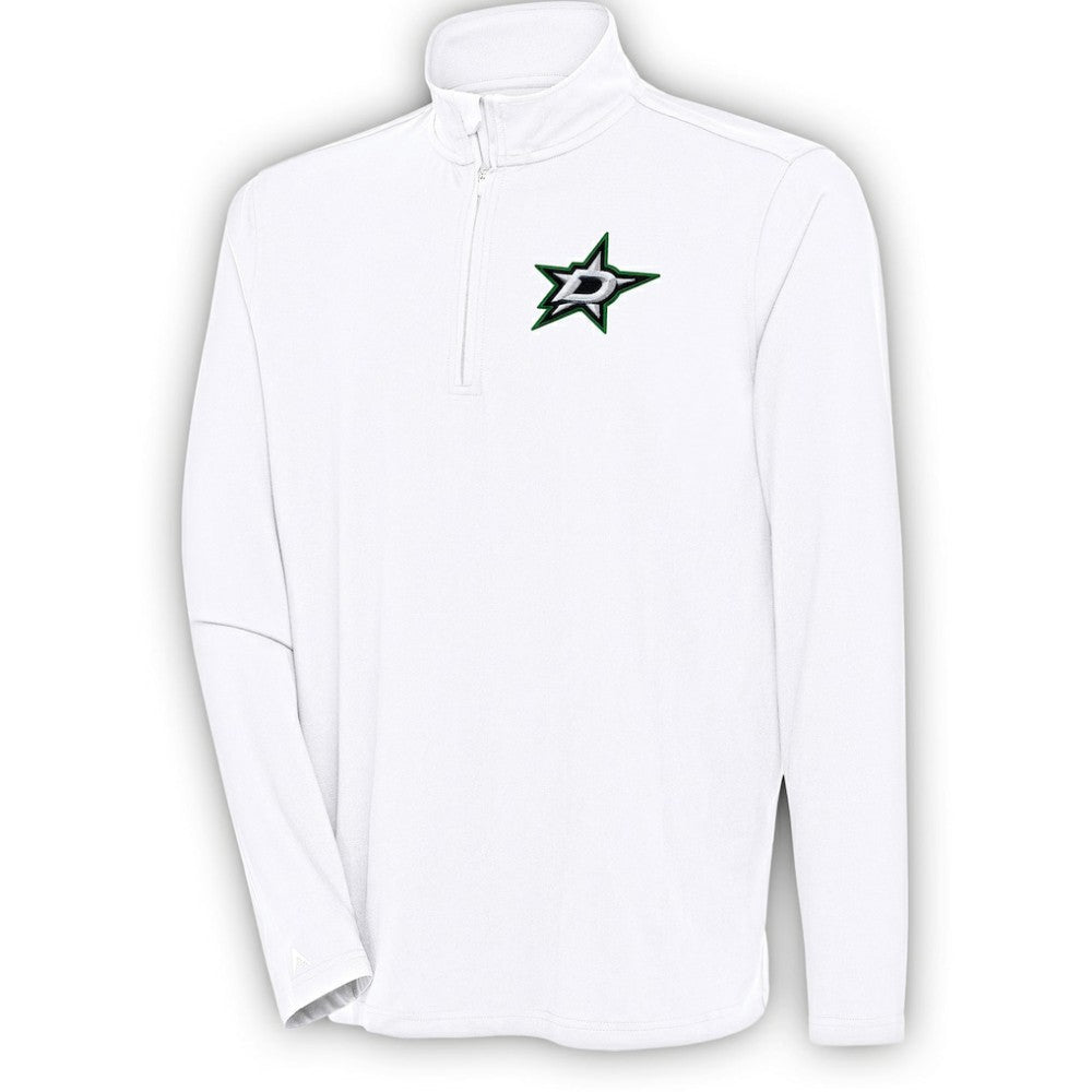 Dallas Stars - Antigua Hunk Quarter-Zip Pullover Top White