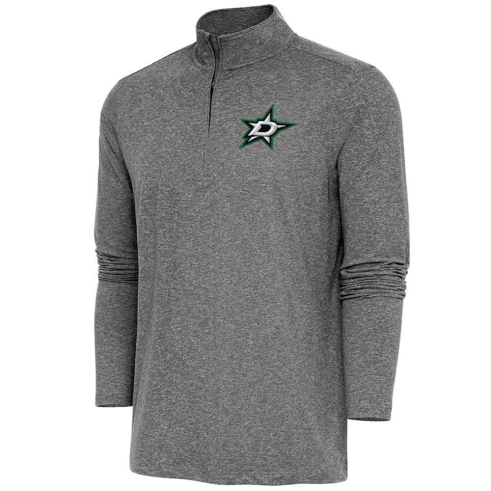 Dallas Stars - Antigua Hunk Quarter-Zip Pullover Top Heather Black