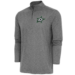 Dallas Stars - Antigua Hunk Quarter-Zip Pullover Top Heather Black