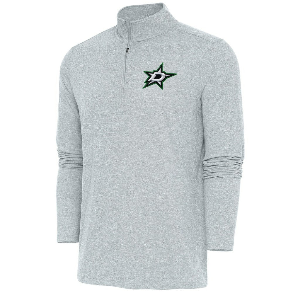 Dallas Stars - Antigua Hunk Quarter-Zip Pullover Top Heather Gray