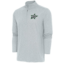 Dallas Stars - Antigua Hunk Quarter-Zip Pullover Top Heather Gray