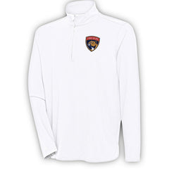 Florida Panthers - Antigua Hunk Quarter-Zip Pullover Top White