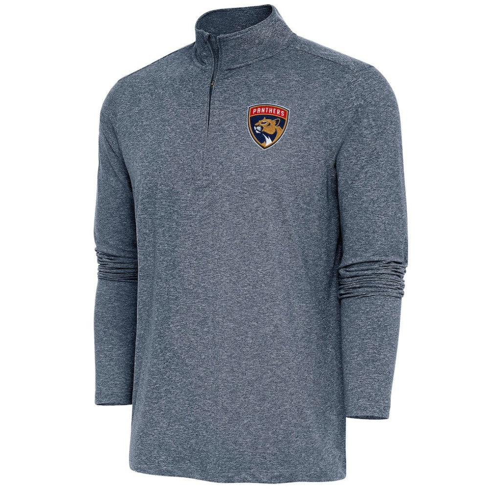 Florida Panthers - Antigua Hunk Quarter-Zip Pullover Top Heather Navy