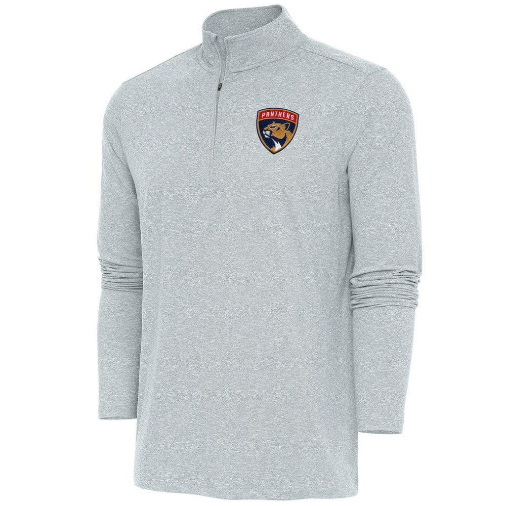 Florida Panthers - Antigua Hunk Quarter-Zip Pullover Top Heather Gray
