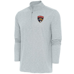 Florida Panthers - Antigua Hunk Quarter-Zip Pullover Top Heather Gray