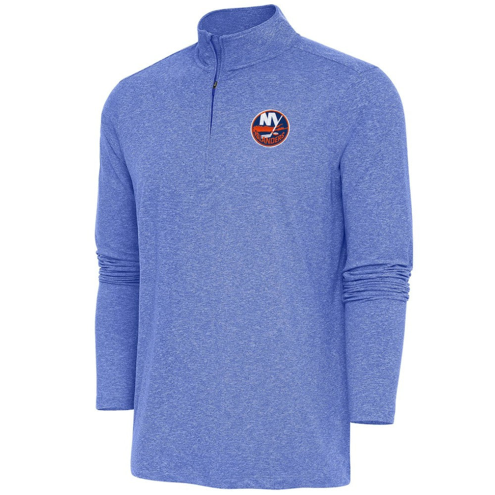 New York Islanders - Antigua Hunk Quarter-Zip Pullover Top Heather Royal