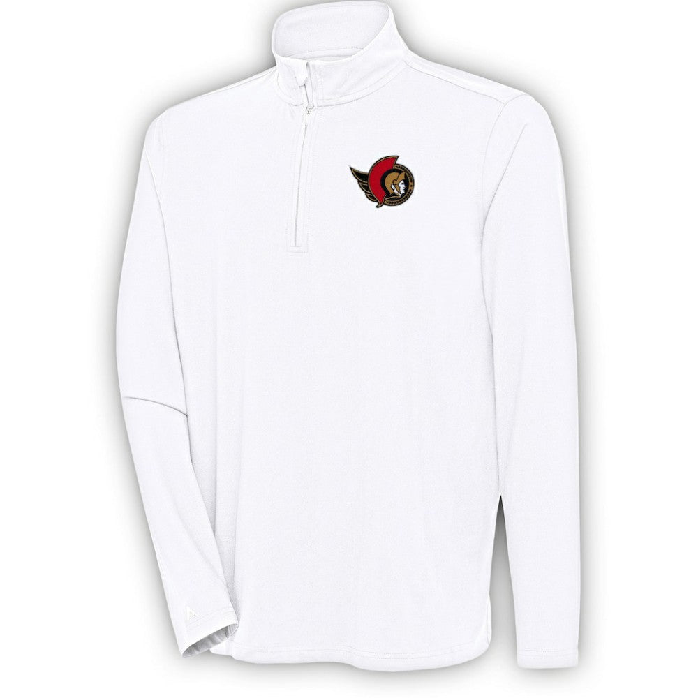 Ottawa Senators - Antigua Hunk Quarter-Zip Pullover Top White