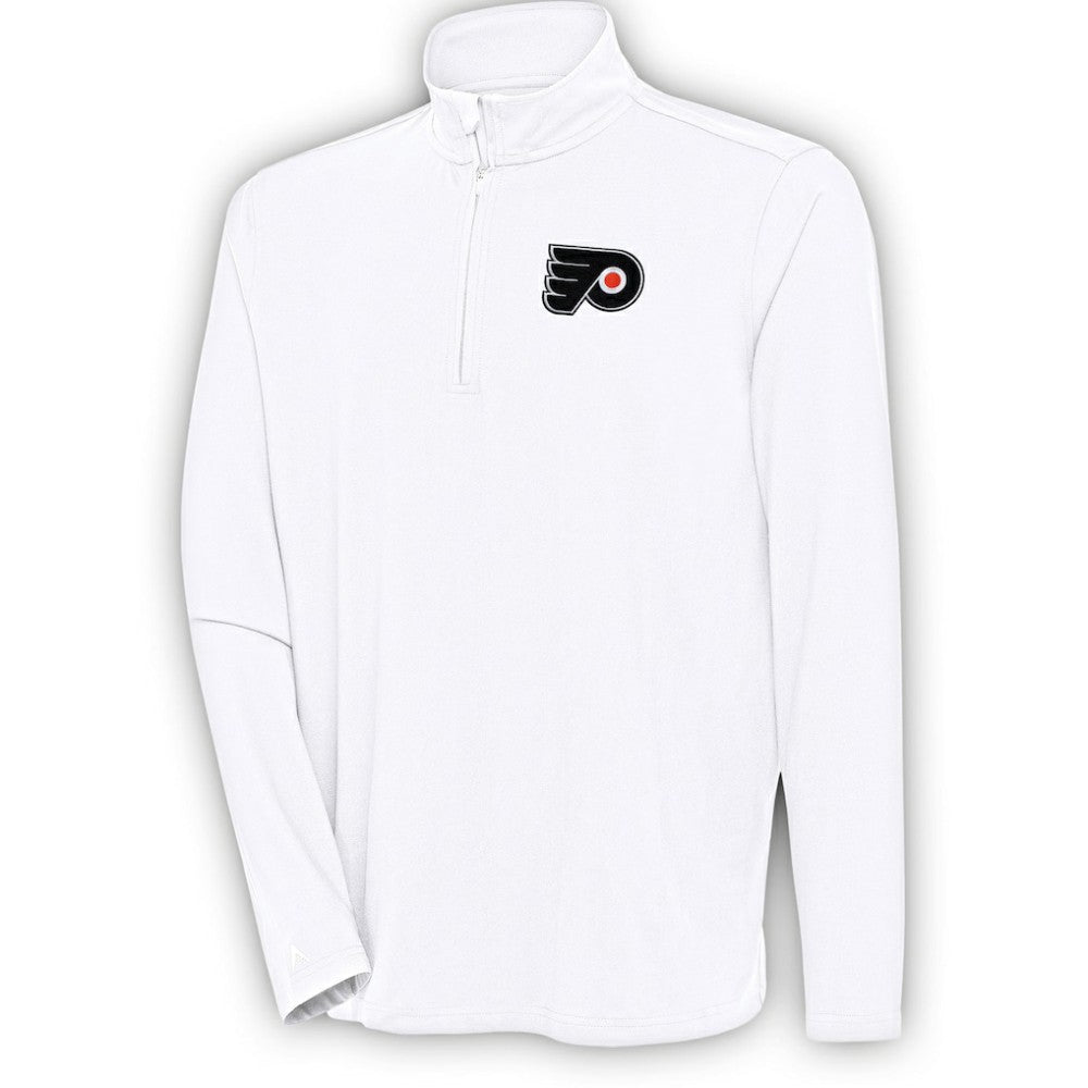 Philadelphia Flyers - Antigua Hunk Quarter-Zip Pullover Top White
